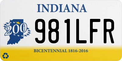 IN license plate 981LFR