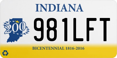 IN license plate 981LFT