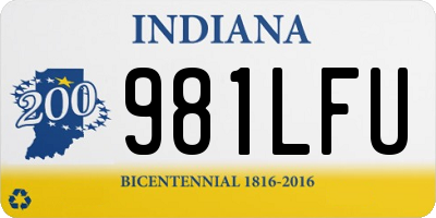 IN license plate 981LFU