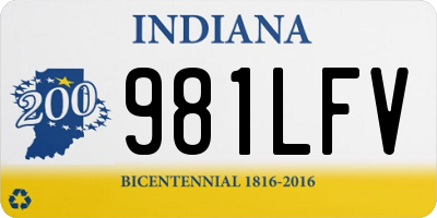 IN license plate 981LFV