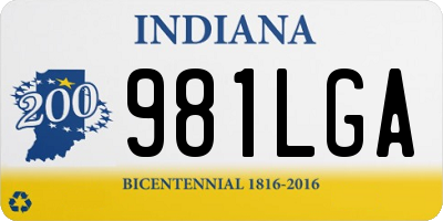 IN license plate 981LGA