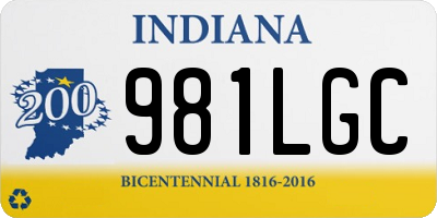 IN license plate 981LGC