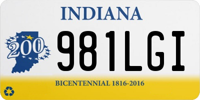 IN license plate 981LGI