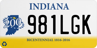 IN license plate 981LGK