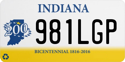 IN license plate 981LGP