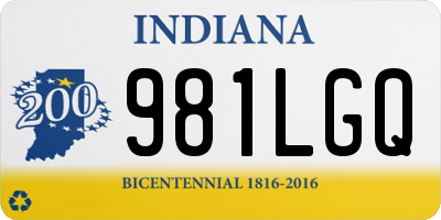 IN license plate 981LGQ