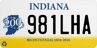IN license plate 981LHA
