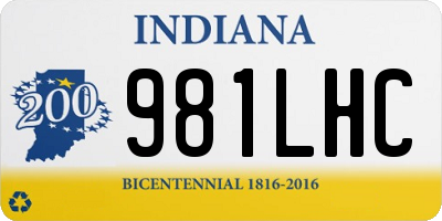 IN license plate 981LHC