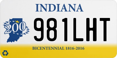 IN license plate 981LHT