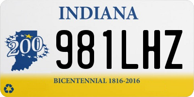 IN license plate 981LHZ