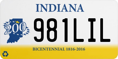 IN license plate 981LIL