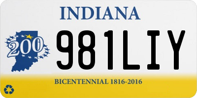 IN license plate 981LIY