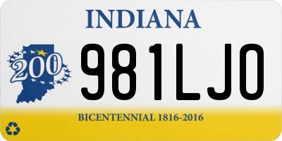 IN license plate 981LJO