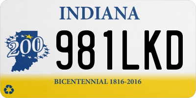 IN license plate 981LKD