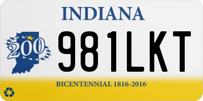 IN license plate 981LKT