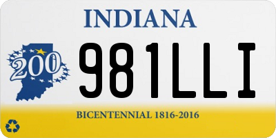 IN license plate 981LLI
