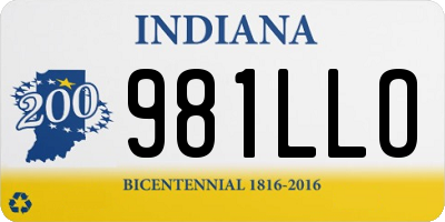 IN license plate 981LLO