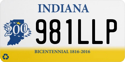 IN license plate 981LLP