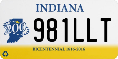 IN license plate 981LLT