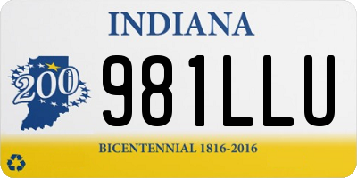 IN license plate 981LLU