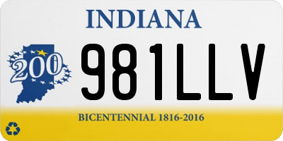 IN license plate 981LLV