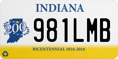 IN license plate 981LMB