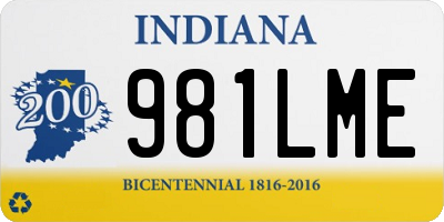 IN license plate 981LME