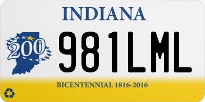 IN license plate 981LML