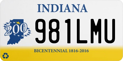 IN license plate 981LMU