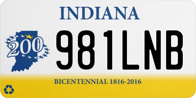 IN license plate 981LNB