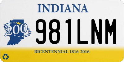 IN license plate 981LNM