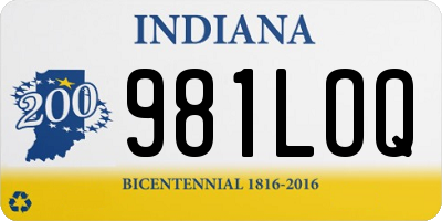 IN license plate 981LOQ