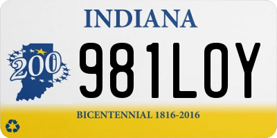 IN license plate 981LOY