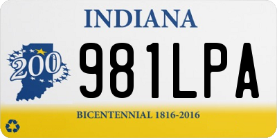 IN license plate 981LPA