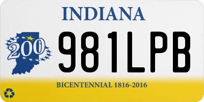 IN license plate 981LPB