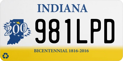 IN license plate 981LPD