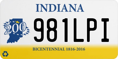 IN license plate 981LPI