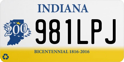 IN license plate 981LPJ