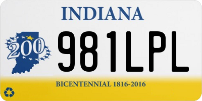 IN license plate 981LPL
