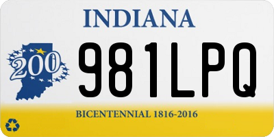 IN license plate 981LPQ