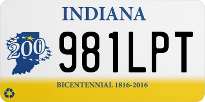 IN license plate 981LPT