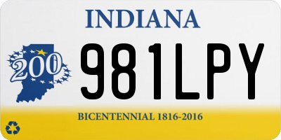 IN license plate 981LPY