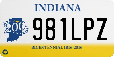 IN license plate 981LPZ