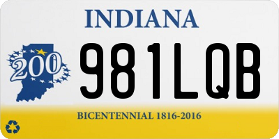 IN license plate 981LQB