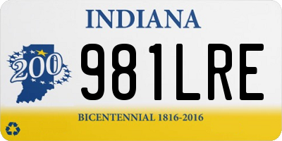 IN license plate 981LRE