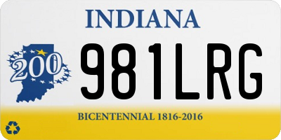 IN license plate 981LRG