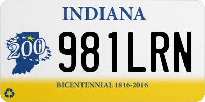 IN license plate 981LRN