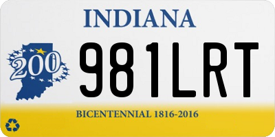 IN license plate 981LRT