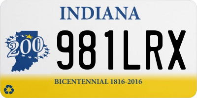 IN license plate 981LRX