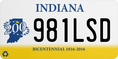 IN license plate 981LSD